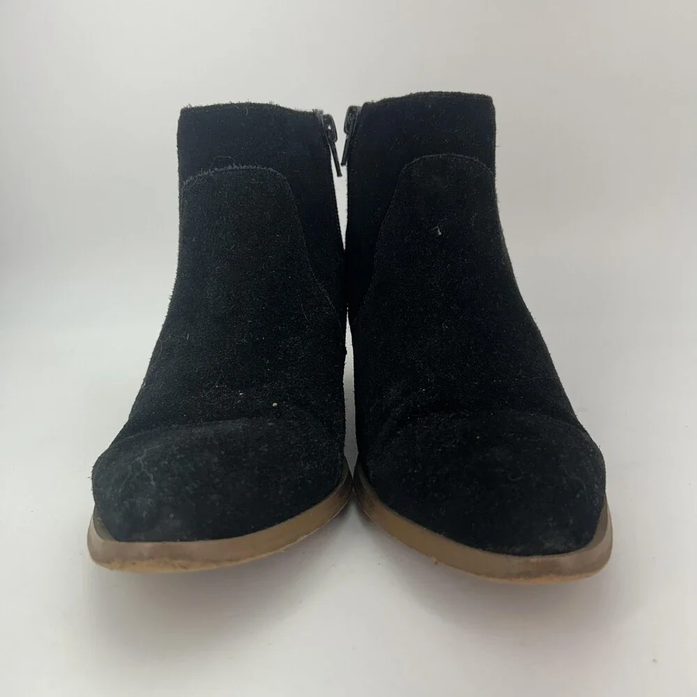 Sole Society Boots Womens Size 8 SO-NIANYA Black Leather Cutout Ankle Booties
